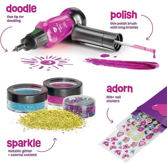 Nail Art Studio for Girls - Nail Polish Kit for Kids Ages 7-12 Years Old - Picture 2 of 7